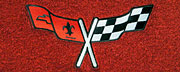 819026 Cross Flags (77-79) on 410 コルベットフロアマット